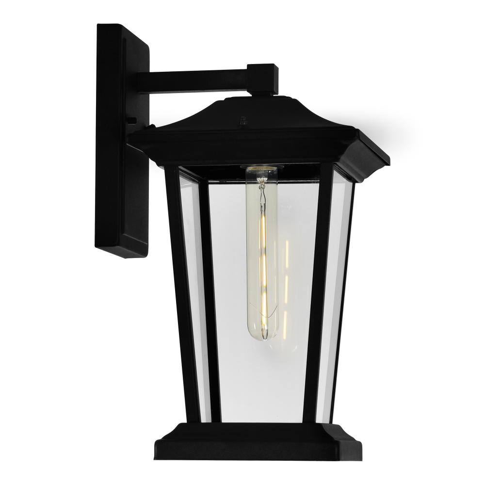 Leawood 1 Light Black Outdoor Wall Light