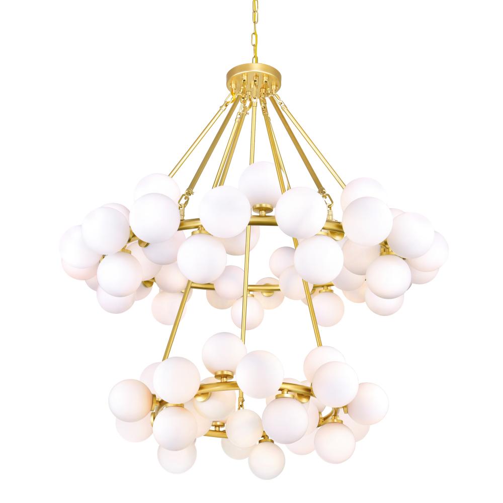 Arya 70 Light Chandelier With Satin Gold Finish