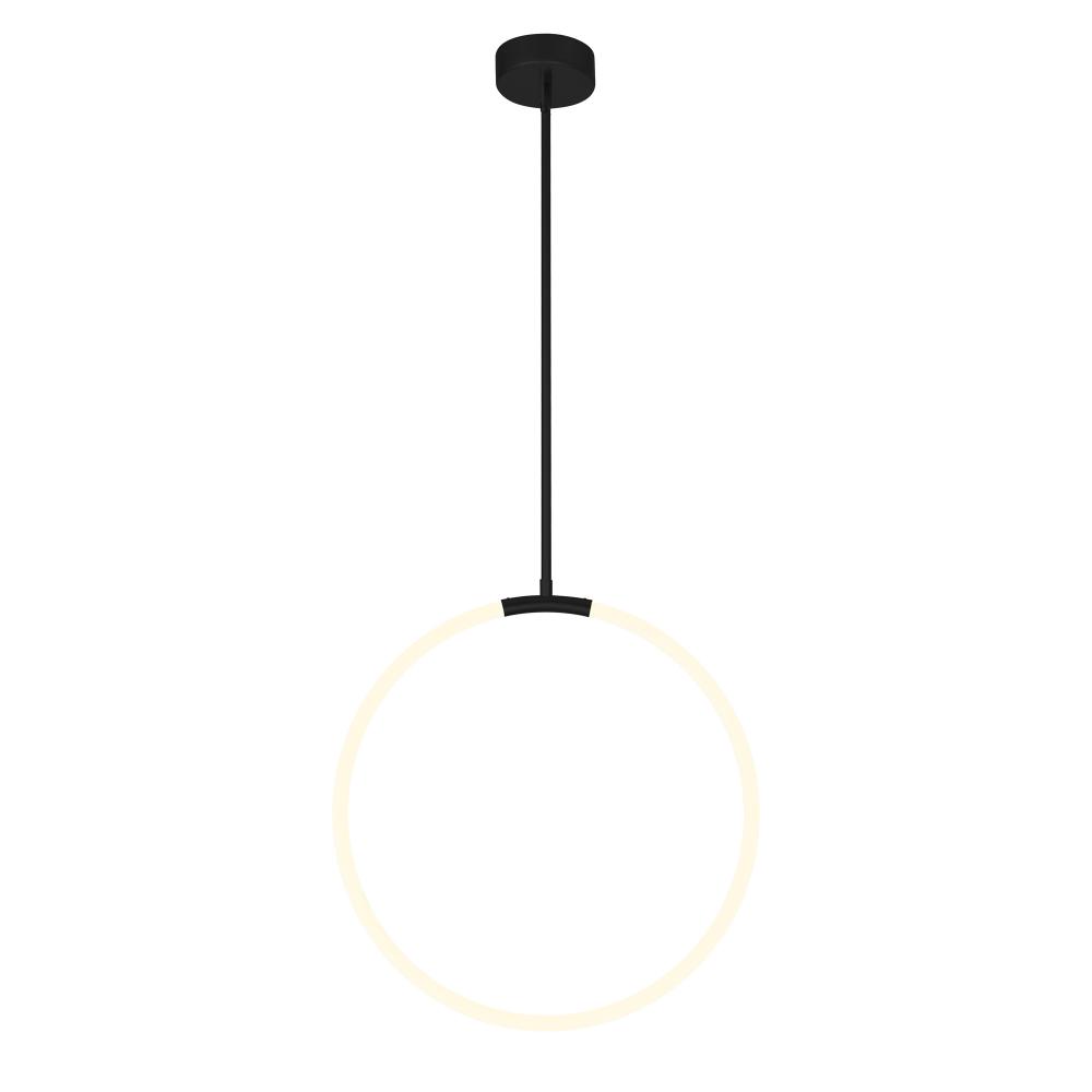 Hoops 1 Light LED Chandelier With Black Finish