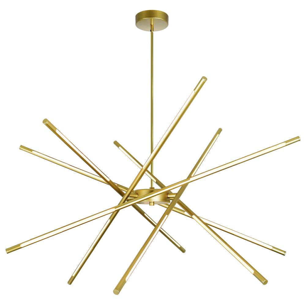 Oskil LED Integrated Chandelier With Satin Gold Finish