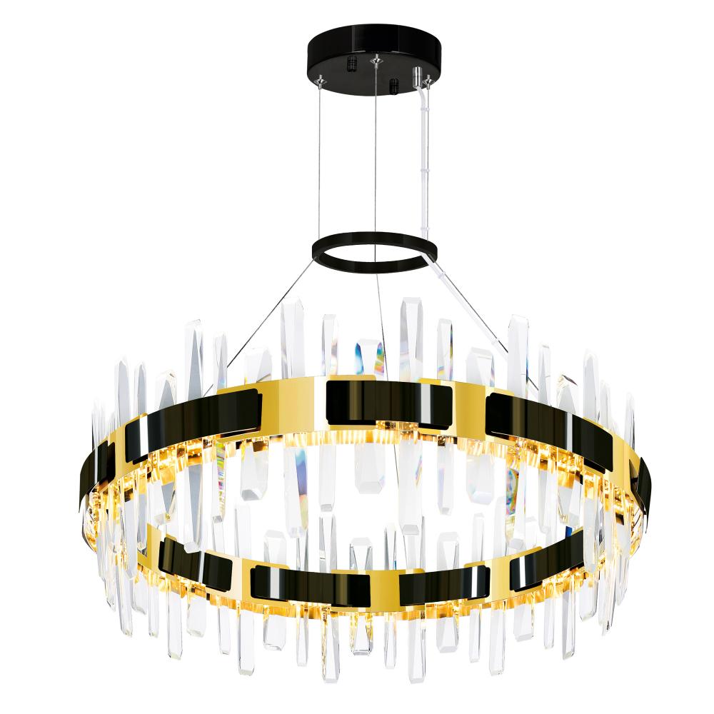 Aya LED Integrated Pearl Black Chandelier