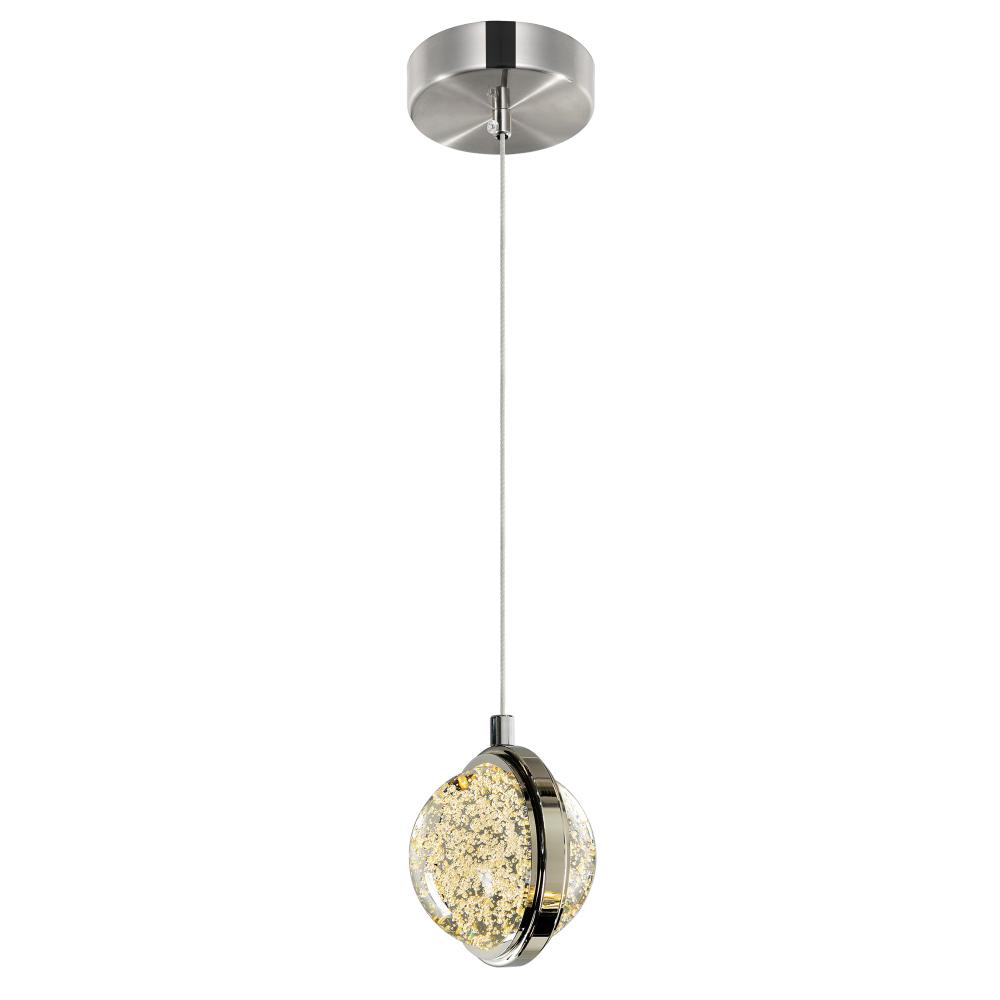 Salvador 4 in LED Integrated Polished Nickel Pendant