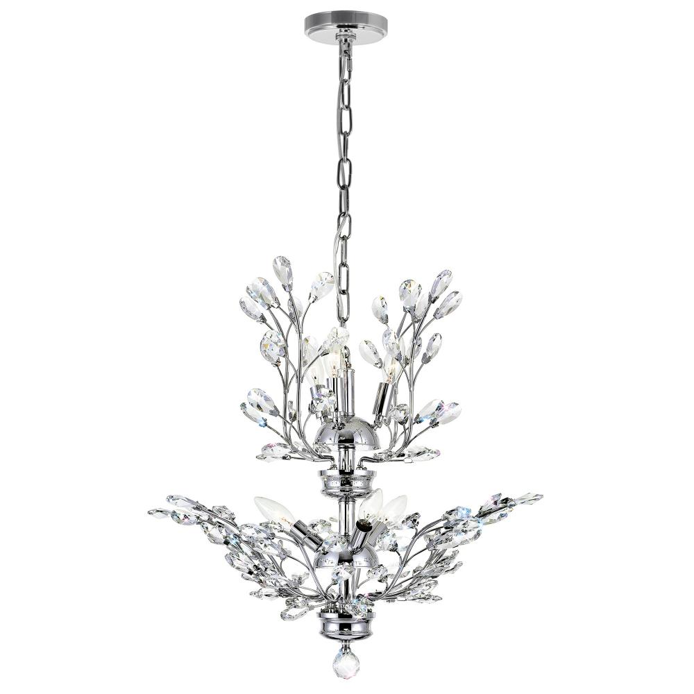 Ivy 6 Light Chandelier With Chrome Finish