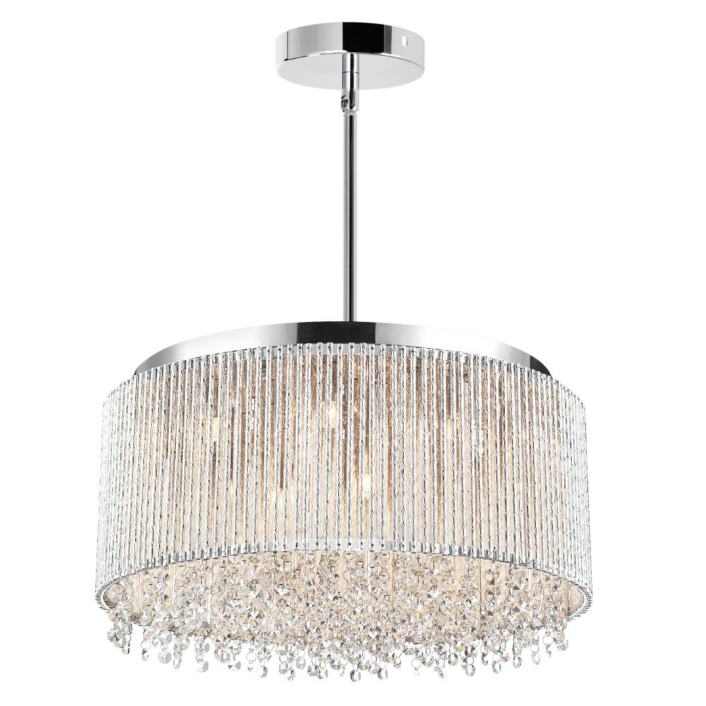 Claire 14 Light Drum Shade Chandelier With Chrome Finish