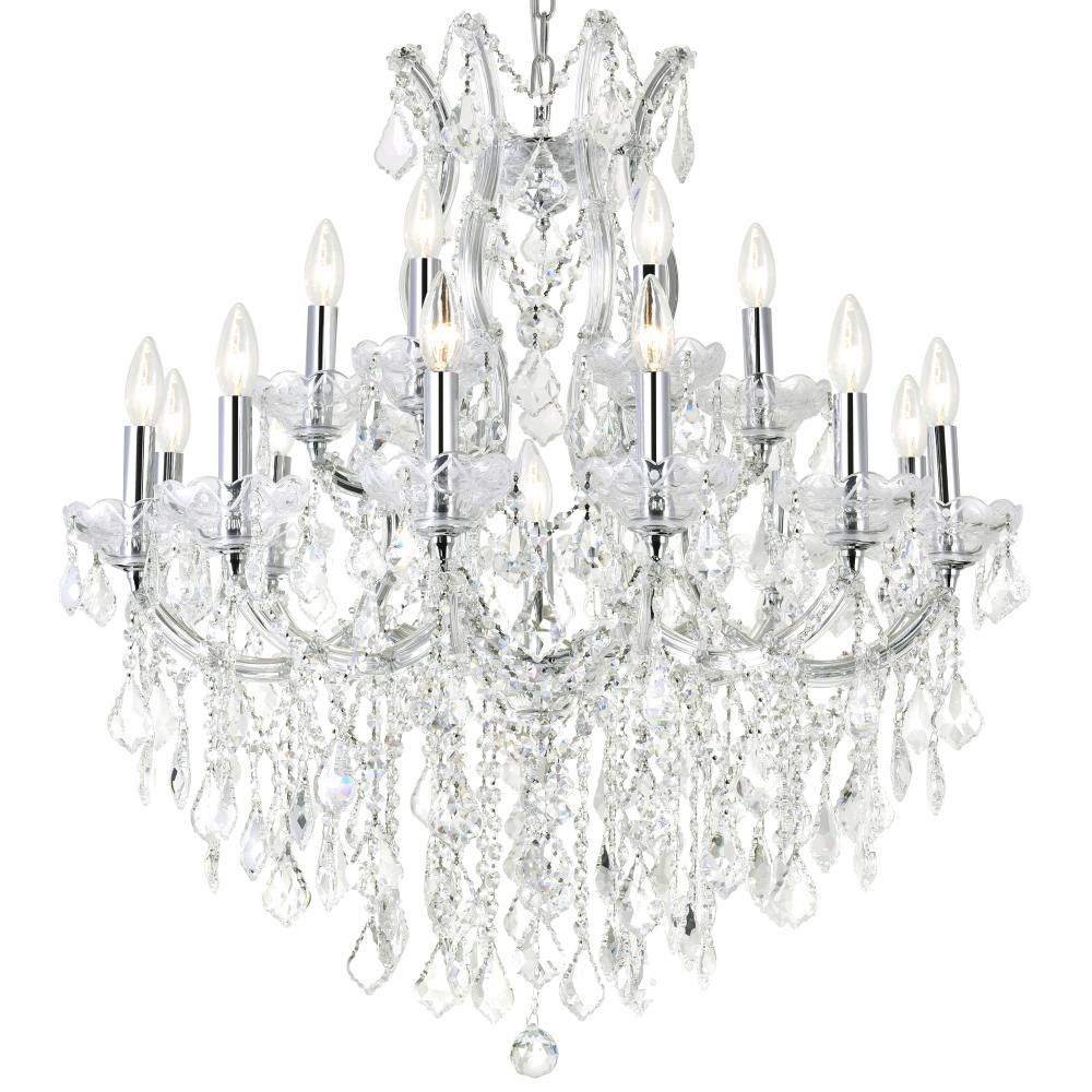 Maria Theresa 19 Light Up Chandelier With Chrome Finish