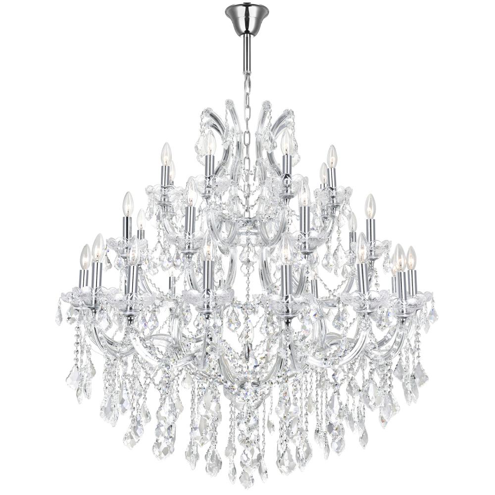 Maria Theresa 33 Light Up Chandelier With Chrome Finish