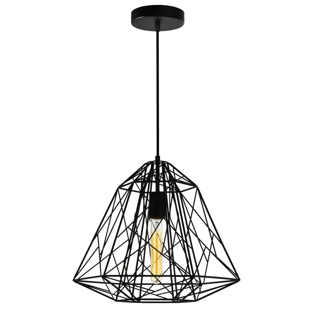 Bagheera 1 Light Down Pendant With Black Finish