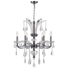 CWI Lighting 2024P24C-6 - Glorious 6 Light Up Chandelier With Chrome Finish