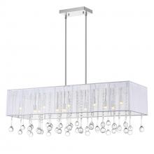 CWI Lighting 5005P40C(W-C) - Water Drop 14 Light Drum Shade Chandelier With Chrome Finish