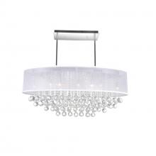 CWI Lighting 5063P36C (Clear+ W) - Radiant 9 Light Drum Shade Chandelier With Chrome Finish