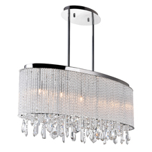 CWI Lighting 5562P26C-O Clear - Benson 5 Light Drum Shade Chandelier With Chrome Finish