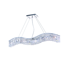 CWI Lighting 8004P44C-A ( Clear ) - Glamorous 7 Light Down Chandelier With Chrome Finish