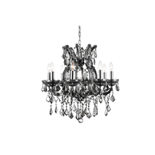 CWI Lighting 8311P24C-9 (Clear) - Maria Theresa 9 Light Up Chandelier With Chrome Finish