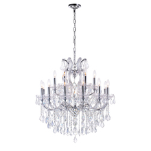 CWI Lighting 8318P30C-19 (Clear) - Maria Theresa 19 Light Up Chandelier With Chrome Finish
