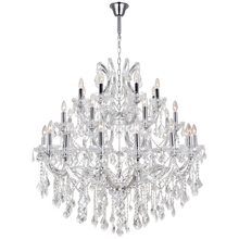 CWI Lighting 8318P42C-33 (Clear) - Maria Theresa 33 Light Up Chandelier With Chrome Finish