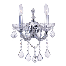 CWI Lighting 8318W12C-2 (Clear) - Maria Theresa 2 Light Wall Sconce With Chrome Finish