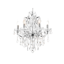 CWI Lighting 8397P24C-6(Clear) - Maria Theresa 6 Light Up Chandelier With Chrome Finish