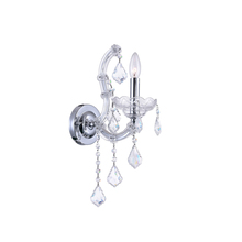 CWI Lighting 8397W5C-1(Clear) - Maria Theresa 1 Light Wall Sconce With Chrome Finish