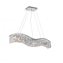 CWI Lighting 8004P30C-A (Clear) - Glamorous 5 Light Down Chandelier With Chrome Finish