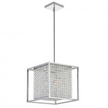 CWI Lighting QS8381P12C-S - Cube 3 Light Chandelier With Chrome Finish