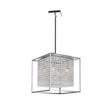 CWI Lighting QS8381P14C-S - Cube 5 Light Chandelier With Chrome Finish