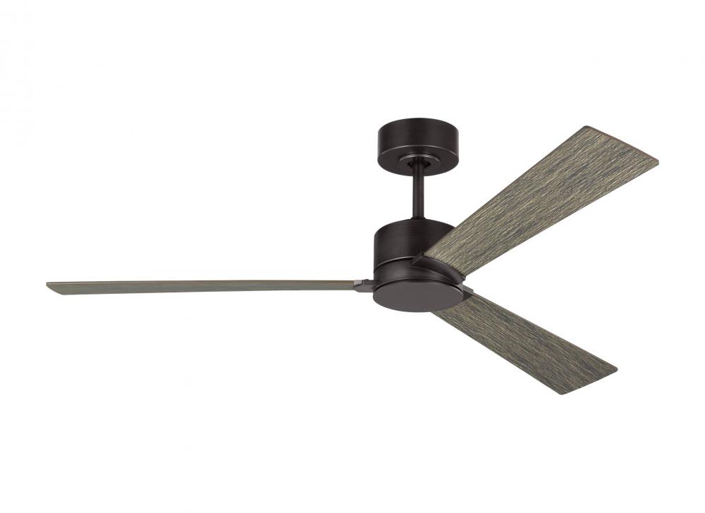 Rozzen 52"Indoor/Outdoor Aged Pewter Ceiling Fan with Handheld Remote Control and Reversible Mot