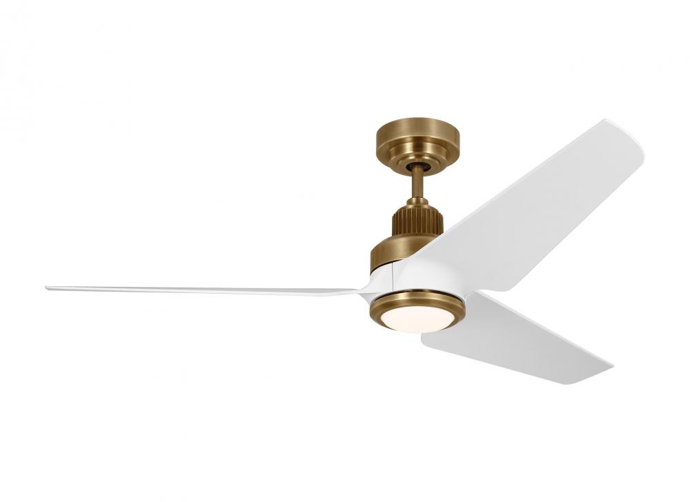Ruhlmann Smart 52" Dimmable Indoor/Outdoor Integrated LED Antique Brass Ceiling Fan