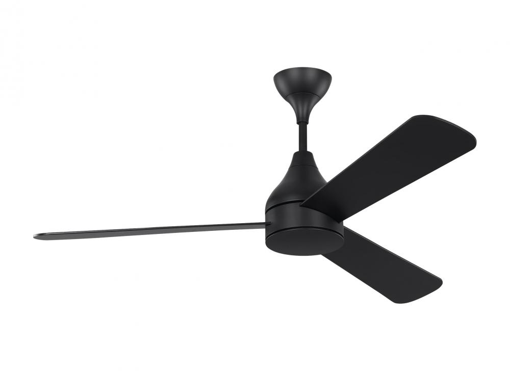 Streaming Smart 52" Dimmable Indoor/Outdoor Integrated LED Black Ceiling Fan