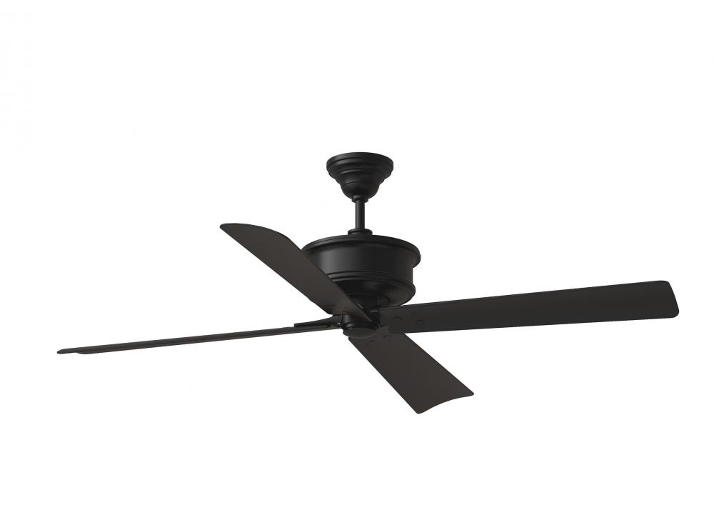 Subway 56" Indoor/Outdoor Midnight Black Ceiling Fan with Handheld Remote Control