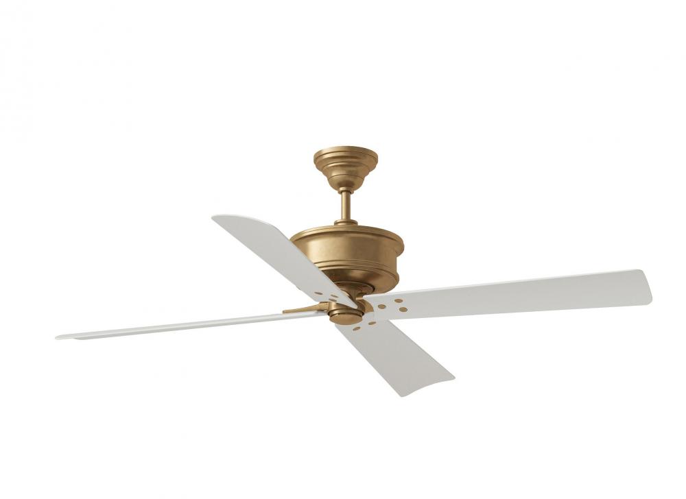Subway 56" Indoor/Outdoor Antique Brass Ceiling Fan with Handheld Remote Control