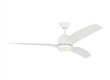Visual Comfort & Co. Fan Collection 3AVLCR60RZWD - Avila Coastal 60 LED Ceiling Fan in Matte White with Matte White Blades and Light Kit