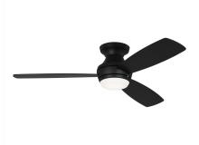 Visual Comfort & Co. Fan Collection 3IKR52MBKD - Ikon 52" Dimmable Integrated LED Indoor Midnight Black Hugger Ceiling Fan with Light Kit