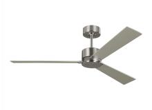 Visual Comfort & Co. Fan Collection 3RZR52BS - Rozzen 52" Indoor/Outdoor Brushed Steel Ceiling Fan with Handheld Remote Control