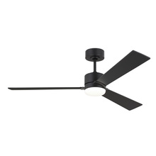 Monte Carlo 3RZR52MBK - Rozzen 52" Indoor/Outdoor Midnight Black Ceiling Fan with Handheld Remote Control and Reversible