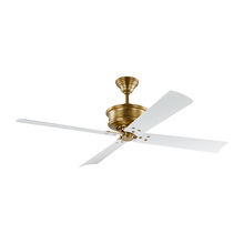 Visual Comfort & Co. Fan Collection 4SBWR56HAB - Subway 56" Indoor/Outdoor Antique Brass Ceiling Fan with Handheld Remote Control and Reversible