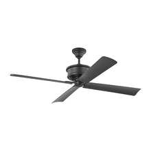 Visual Comfort & Co. Fan Collection 4SBWR56MBK - Subway 56"Indoor/Outdoor Midnight Black Ceiling Fan with Handheld Remote Control and Reversible