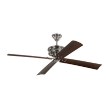 Visual Comfort & Co. Fan Collection 4SBWR56PN - Subway 56" Indoor/Outdoor Polished Nickel Ceiling Fan with Handheld Remote Control and Reversibl