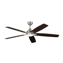 Visual Comfort & Co. Fan Collection 5LWDSM60BSD - Lowden 60" Dimmable Indoor/Outdoor Integrated LED Brushed Steel Ceiling Fan with Light Kit, Remo