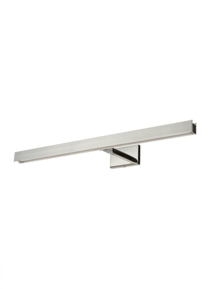 The Bau 30-inch Damp Rated 1-Light Integrated Dimmable LED Picture Light in Polished Nickel