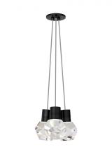 Visual Comfort & Co. Modern Collection 700TDKIRAP3YB-LED922 - Modern Kira dimmable LED Ceiling Pendant Light in a Black finish