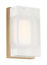 Visual Comfort & Co. Modern Collection 700WSMLY7NB-LED930 - The Milley 7-inch Damp Rated 1-Light Integrated Dimmable LED Wall Sconce in Natural Brass