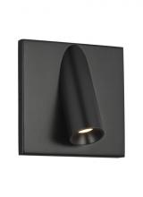 Visual Comfort & Co. Modern Collection 700OWPNT5B-LED930 - Ponte Modern dimmable LED 5 Outdoor Wall Sconce Light in a Black finish