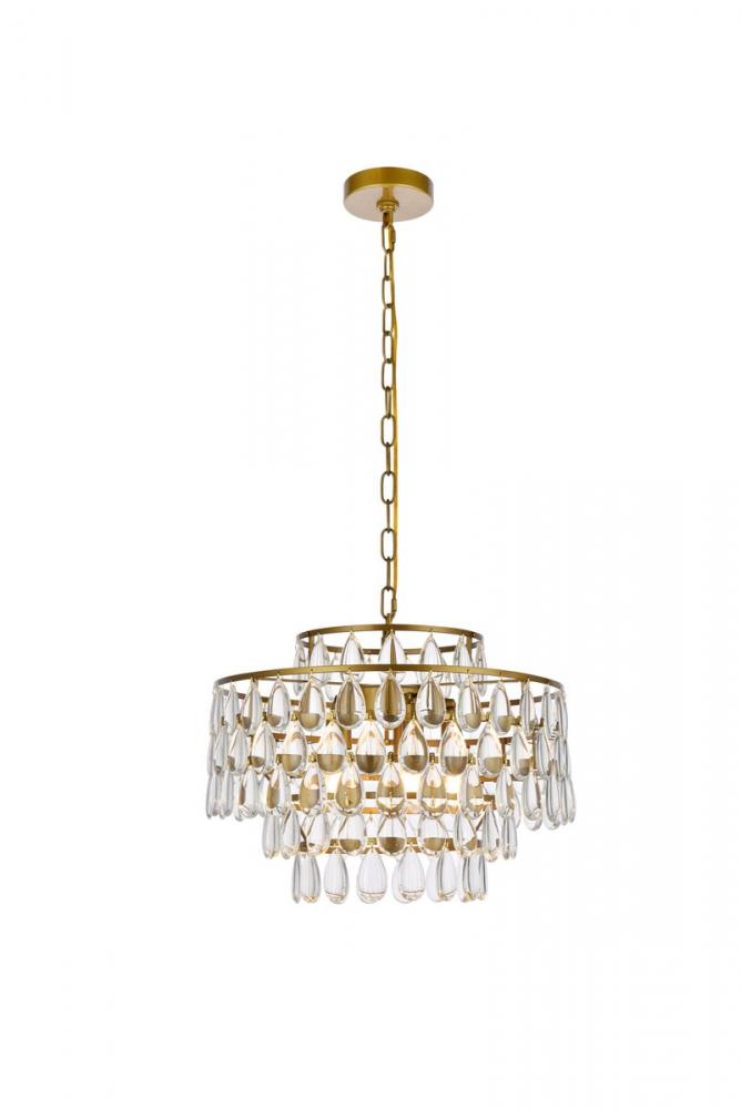 Mila 18 Inch Pendant in Brass