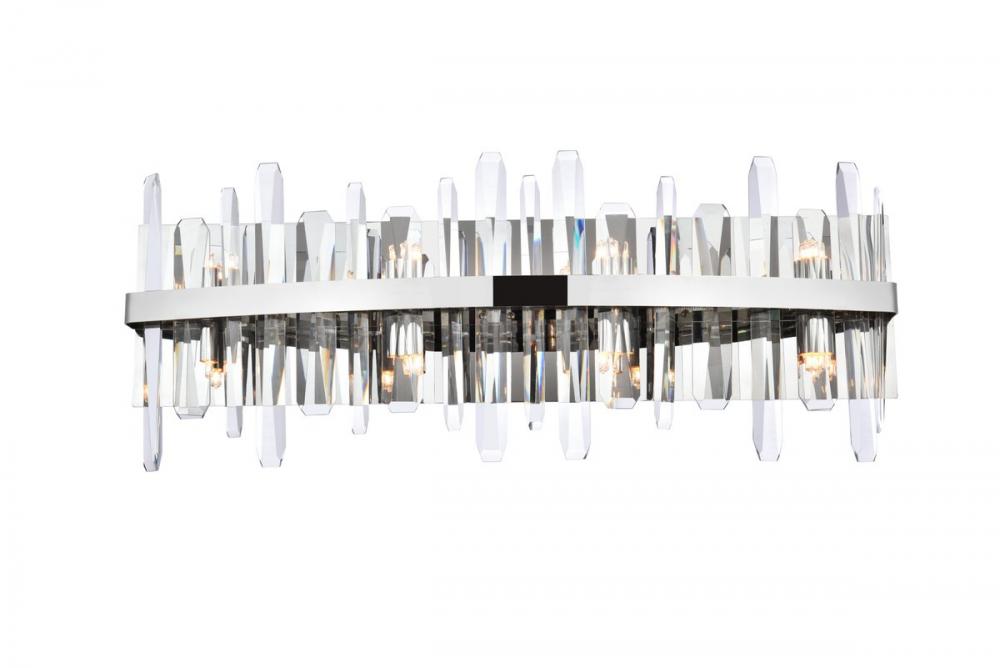 Serena 30 Inch Crystal Bath Sconce in Chrome