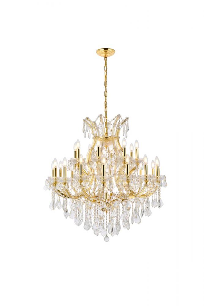 Maria Theresa 24 Light Gold Chandelier Clear Royal Cut Crystal