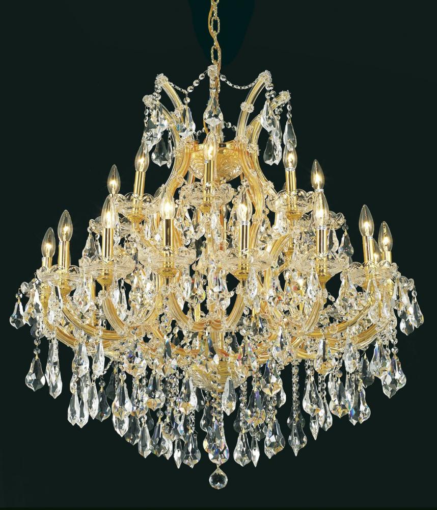 Maria Theresa 24 Light Gold Chandelier Clear Royal Cut Crystal