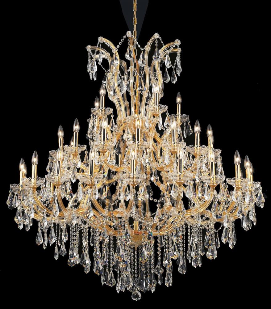 Maria Theresa 41 Light Gold Chandelier Clear Royal Cut Crystal