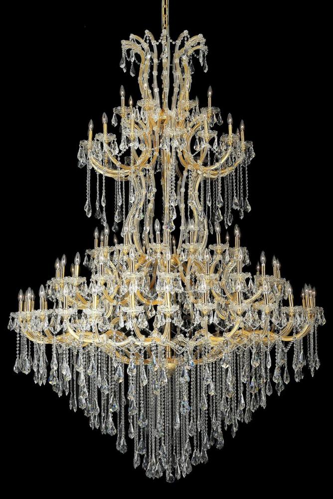 Maria Theresa 85 Light Gold Chandelier Clear Royal Cut Crystal