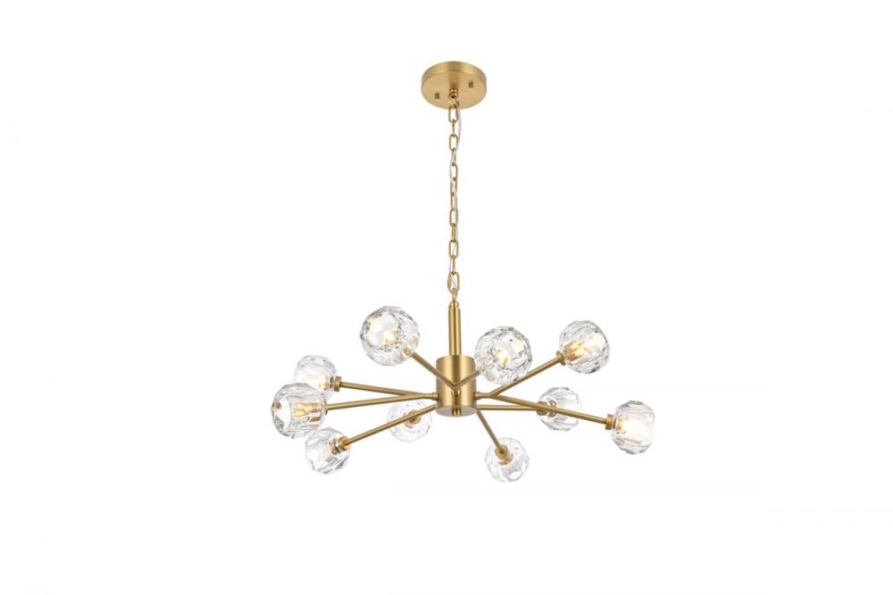 Graham 10 Light Pendant in Gold