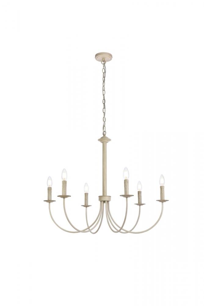 Brielle 6 Lights Pendant in Weathered Dove